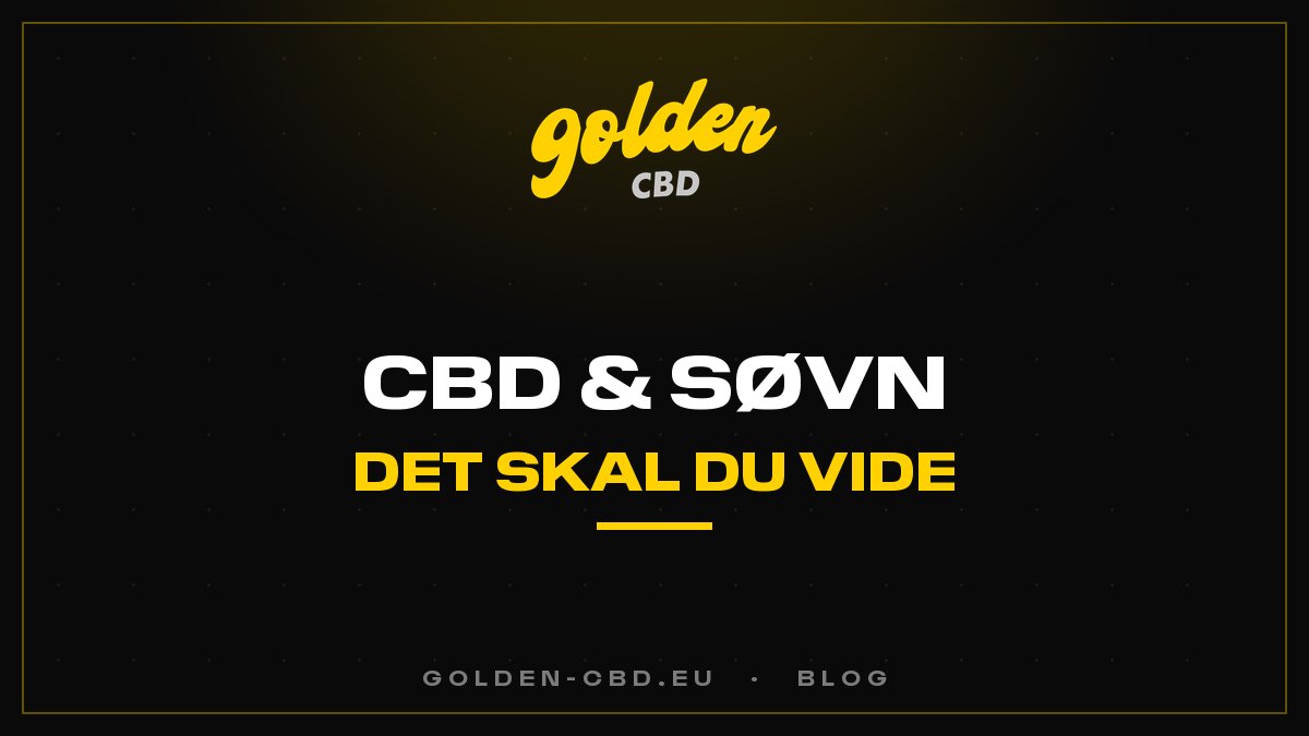 CBD og søvn: det skal du vide