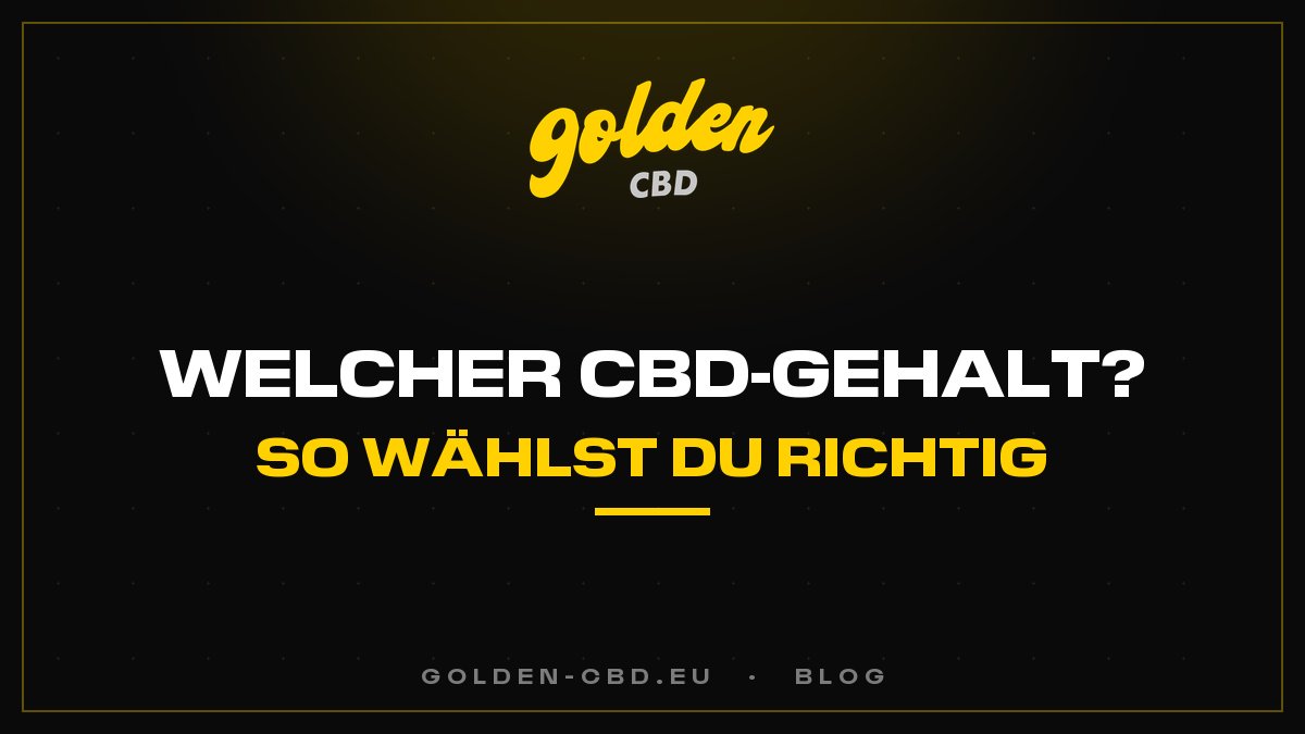 Welche CBD-Stärke sollte man wählen?