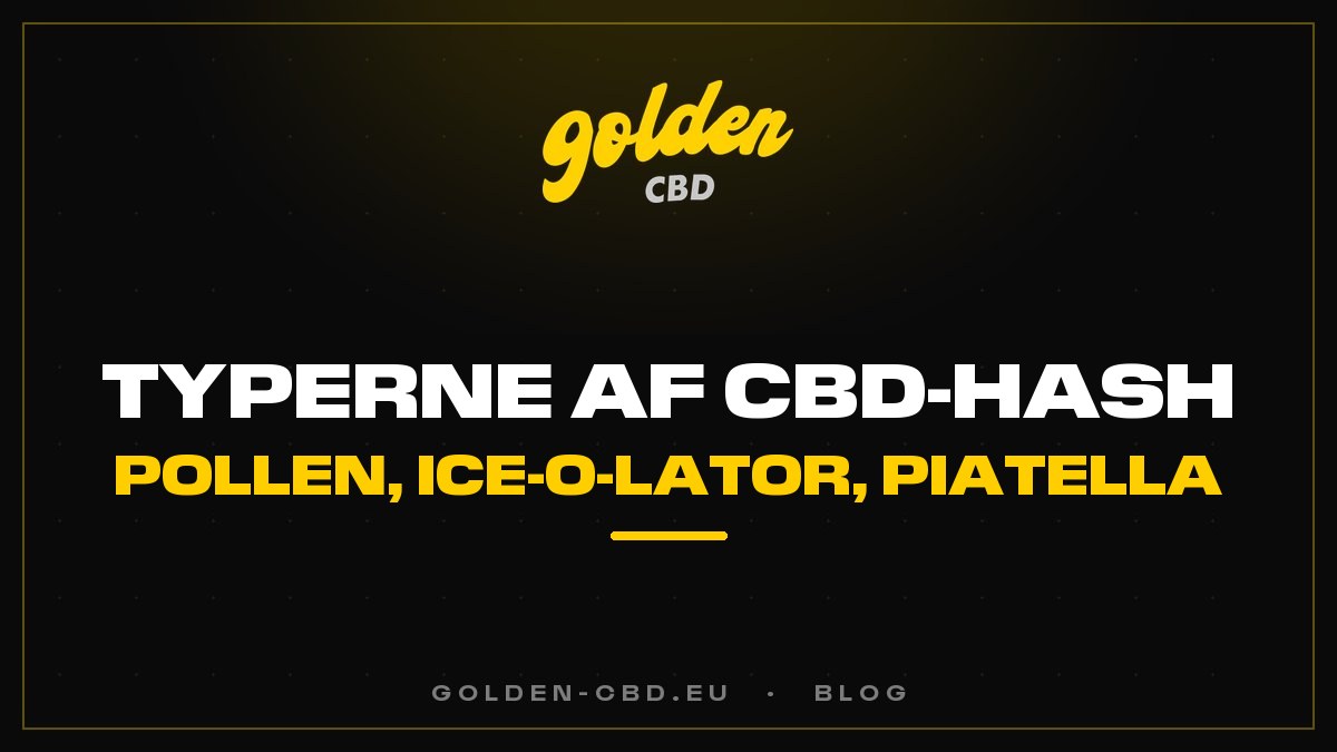 Typerne af CBD-hash: pollen, statisk, Ice-O-Lator, Piatella