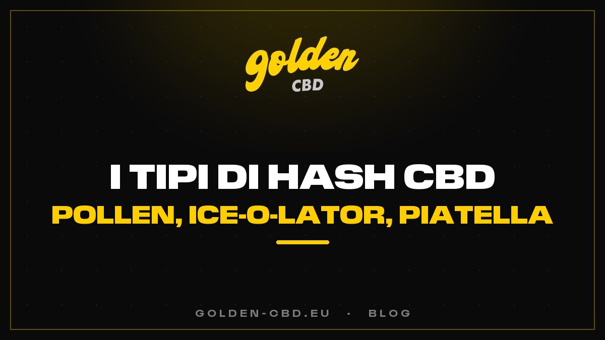 I tipi di hash CBD: pollen, statico, Ice-O-Lator, Piatella